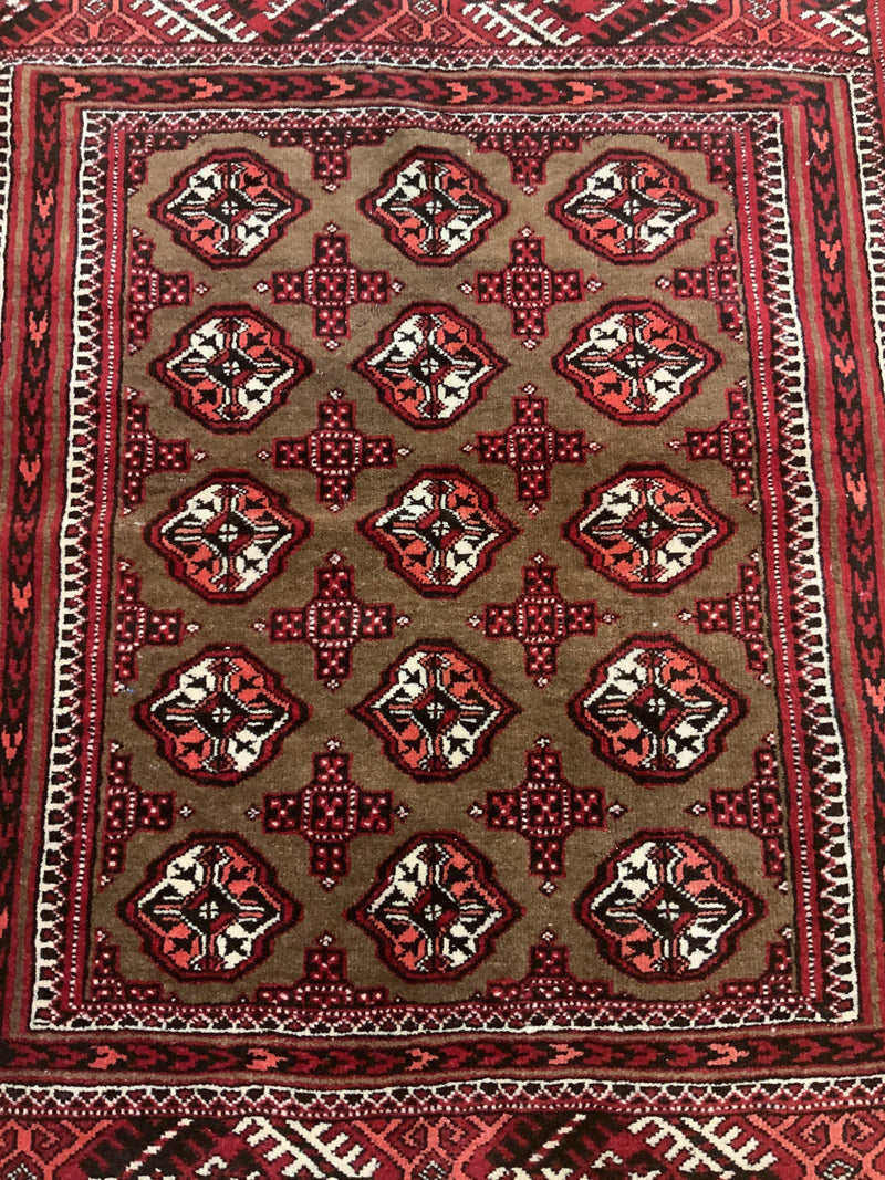 VINTAGE 3ft. x 4ft. GEOMETRIC BOKARA - David Tiftickjian & Sons