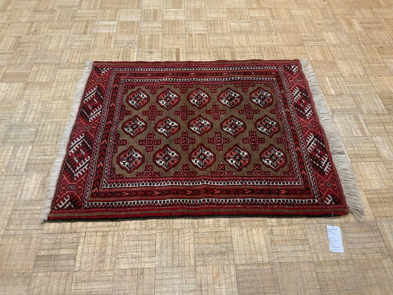 VINTAGE 3ft. x 4ft. GEOMETRIC BOKARA - David Tiftickjian & Sons