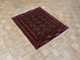 VINTAGE 3ft. x 4ft. GEOMETRIC BOKARA - David Tiftickjian & Sons