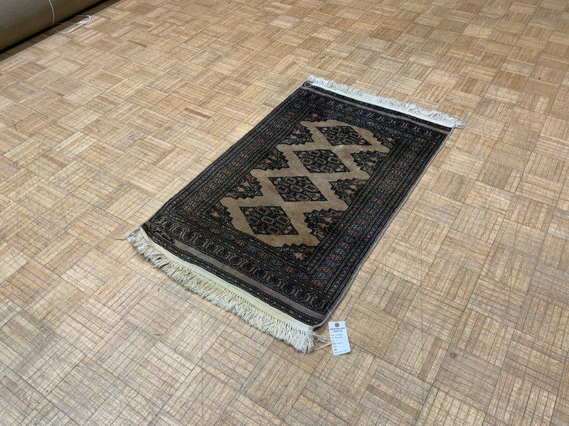 VINTAGE 3ft. x 4ft. GEOMETRIC KAZAK - David Tiftickjian & Sons
