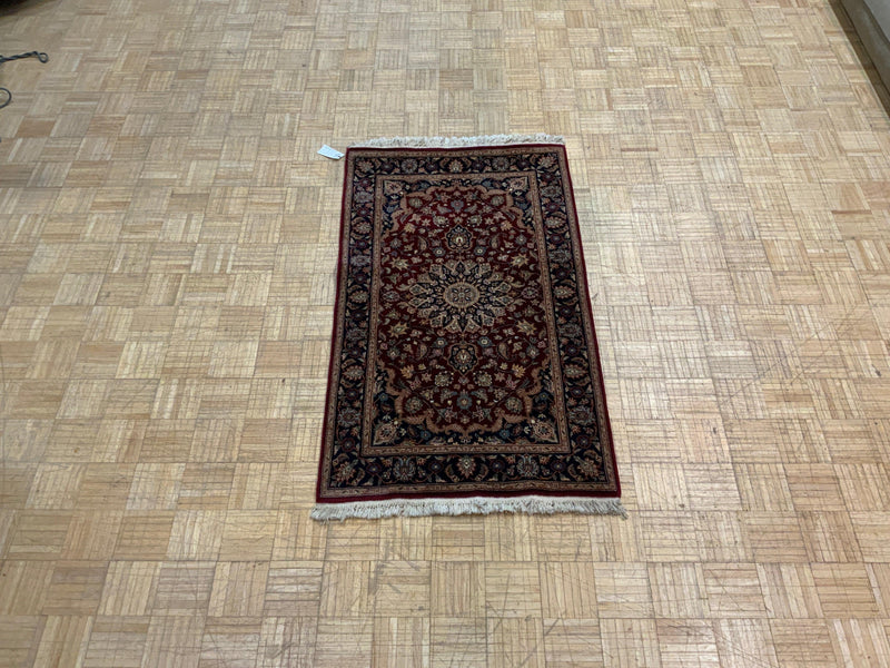 VINTAGE 3ft. x 5ft. TRADITIONAL KASHAN - David Tiftickjian & Sons