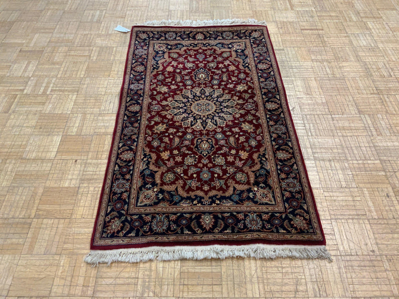 VINTAGE 3ft. x 5ft. TRADITIONAL KASHAN - David Tiftickjian & Sons