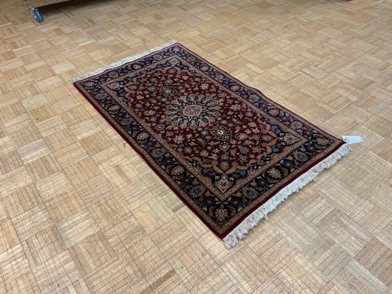 VINTAGE 3ft. x 5ft. TRADITIONAL KASHAN - David Tiftickjian & Sons