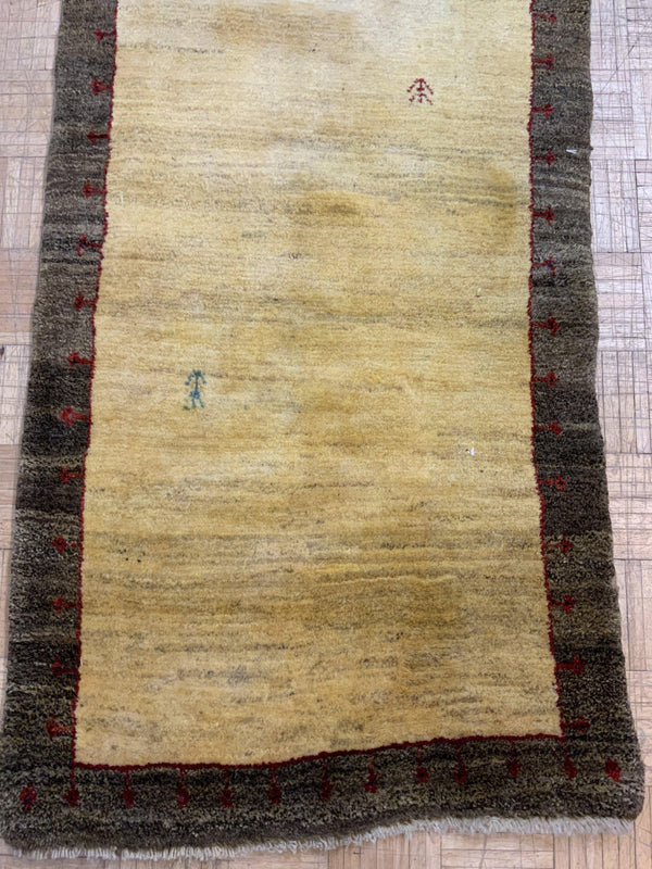 VINTAGE 3ft. x 8ft. TRANSITIONAL GABBEH - David Tiftickjian & Sons