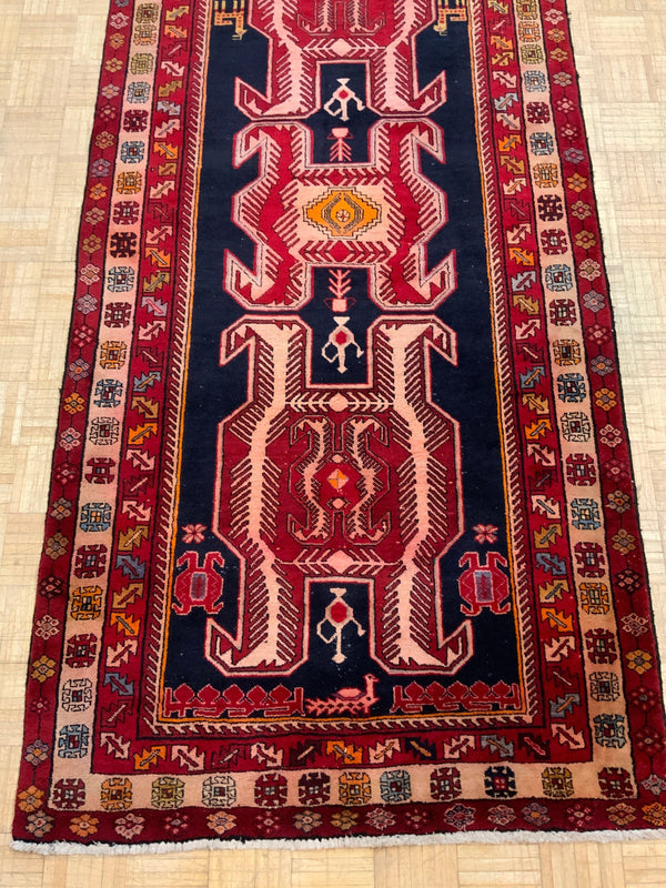 VINTAGE 4ft. x 10ft. TRANSITIONAL  HAMADAN - David Tiftickjian & Sons