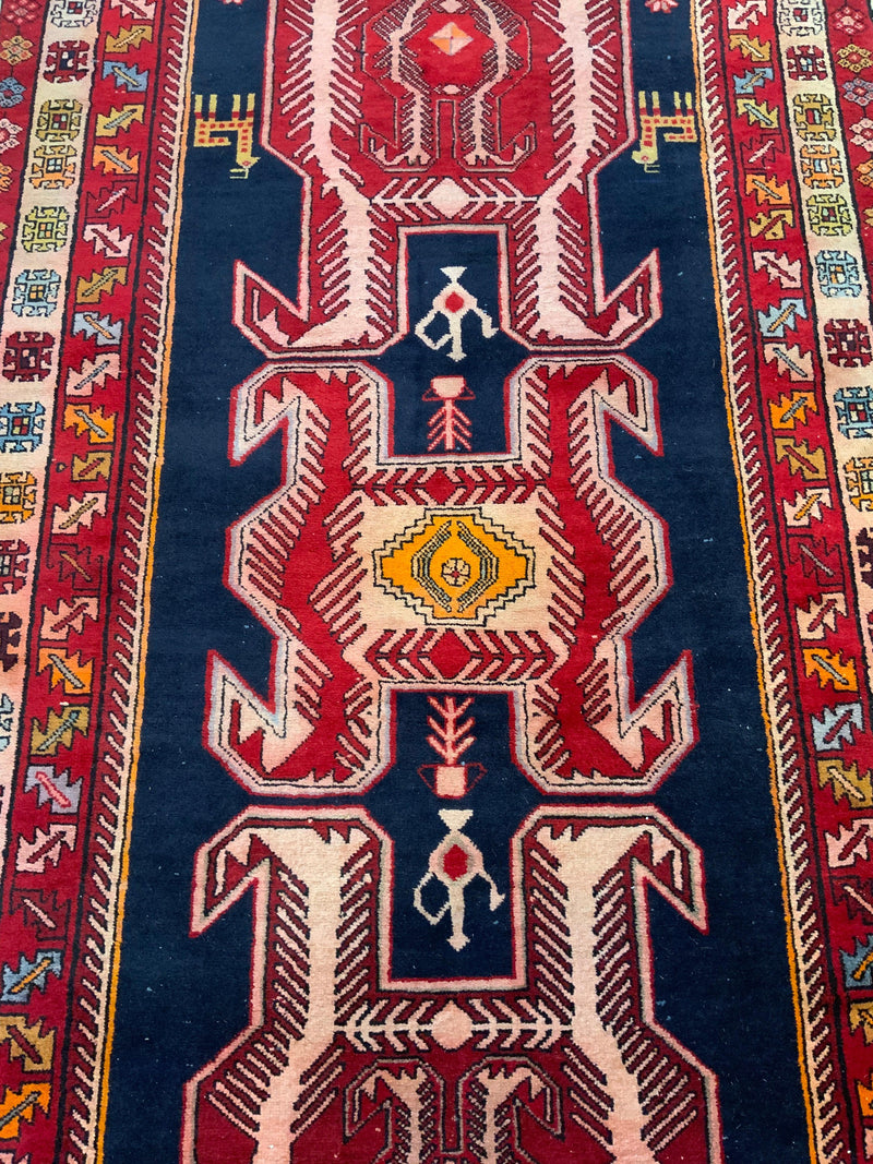 VINTAGE 4ft. x 10ft. TRANSITIONAL  HAMADAN - David Tiftickjian & Sons