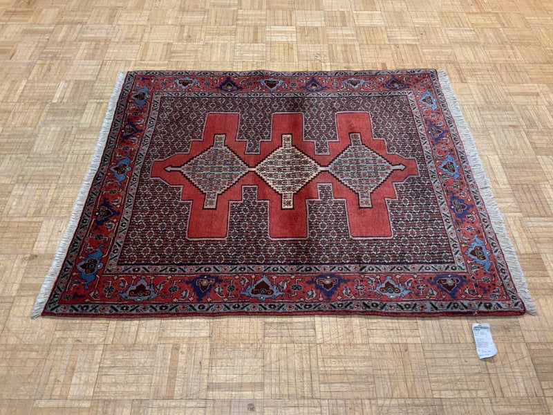 VINTAGE 4ft. x 4ft. GEOMETRIC SENNEH - David Tiftickjian & Sons