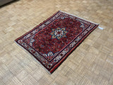 VINTAGE 4ft. x 5ft. TRADITIONAL HAMADAN - David Tiftickjian & Sons