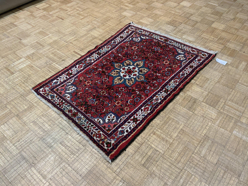 VINTAGE 4ft. x 5ft. TRADITIONAL HAMADAN - David Tiftickjian & Sons