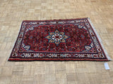 VINTAGE 4ft. x 5ft. TRADITIONAL HAMADAN - David Tiftickjian & Sons