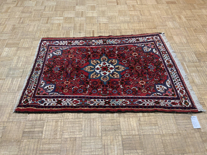 VINTAGE 4ft. x 5ft. TRADITIONAL HAMADAN - David Tiftickjian & Sons