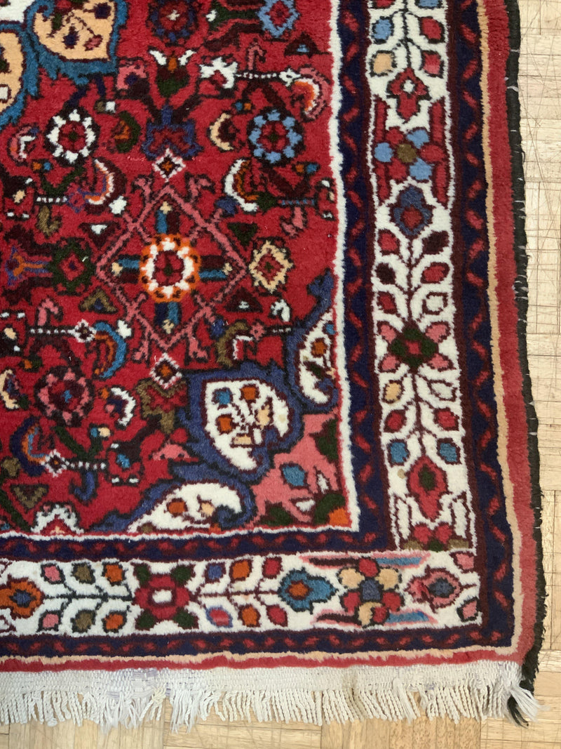 VINTAGE 4ft. x 5ft. TRADITIONAL HAMADAN - David Tiftickjian & Sons