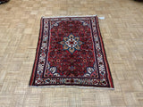 VINTAGE 4ft. x 5ft. TRADITIONAL HAMADAN - David Tiftickjian & Sons