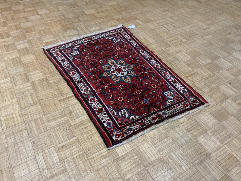 VINTAGE 4ft. x 5ft. TRADITIONAL HAMADAN - David Tiftickjian & Sons