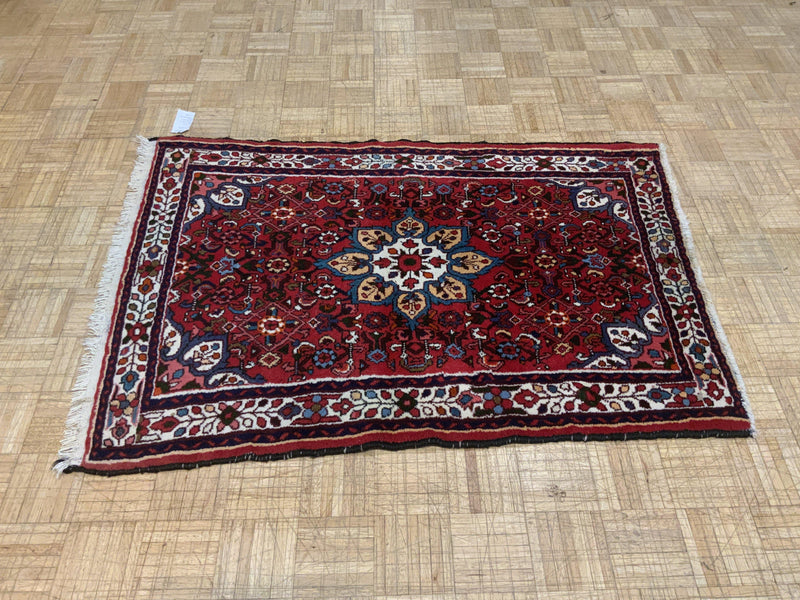 VINTAGE 4ft. x 5ft. TRADITIONAL HAMADAN - David Tiftickjian & Sons