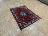 VINTAGE 4ft. x 5ft. TRADITIONAL HAMADAN - David Tiftickjian & Sons