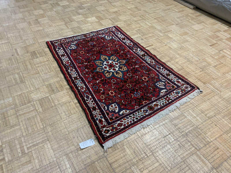 VINTAGE 4ft. x 5ft. TRADITIONAL HAMADAN - David Tiftickjian & Sons