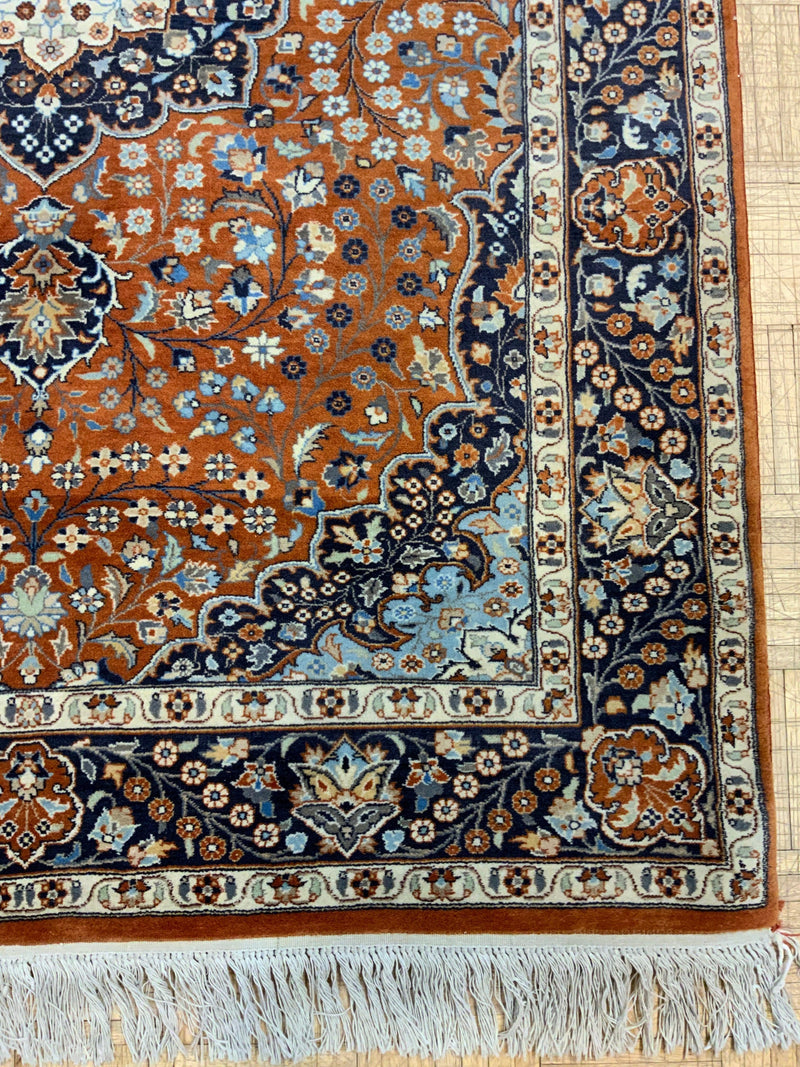 VINTAGE 4ft. x 6ft. TRADITIONAL KASHAN - David Tiftickjian & Sons