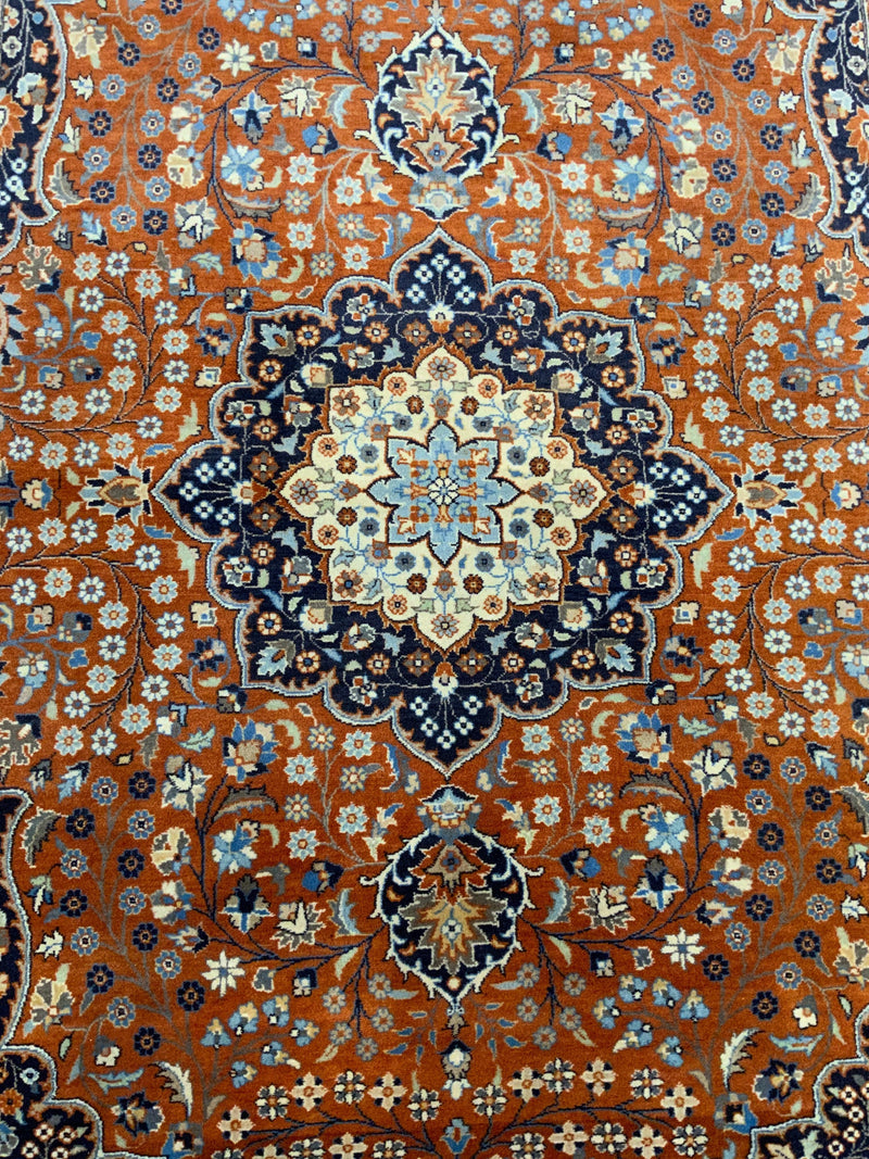 VINTAGE 4ft. x 6ft. TRADITIONAL KASHAN - David Tiftickjian & Sons