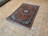 VINTAGE 4ft. x 6ft. TRADITIONAL KASHAN - David Tiftickjian & Sons