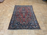 VINTAGE 4ft. x 6ft. TRADITIONAL SAROUK - David Tiftickjian & Sons