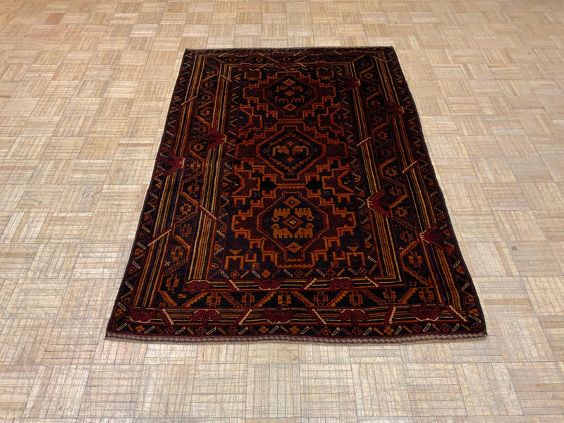 VINTAGE 4ft. x 6ft. TRANSITIONAL  BALOUCH - David Tiftickjian & Sons