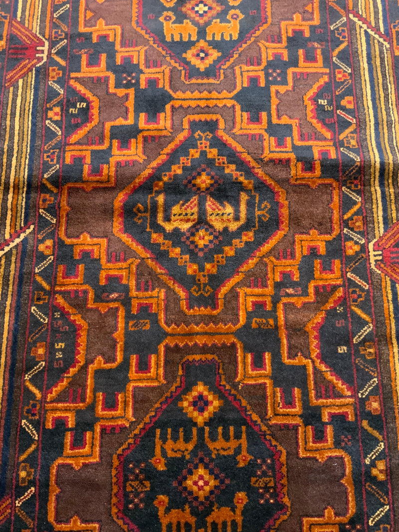VINTAGE 4ft. x 6ft. TRANSITIONAL  BALOUCH - David Tiftickjian & Sons