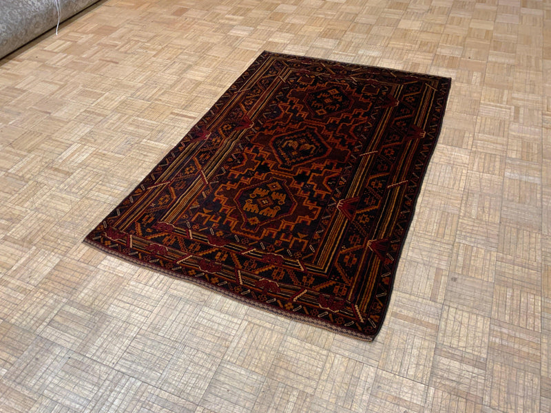 VINTAGE 4ft. x 6ft. TRANSITIONAL  BALOUCH - David Tiftickjian & Sons