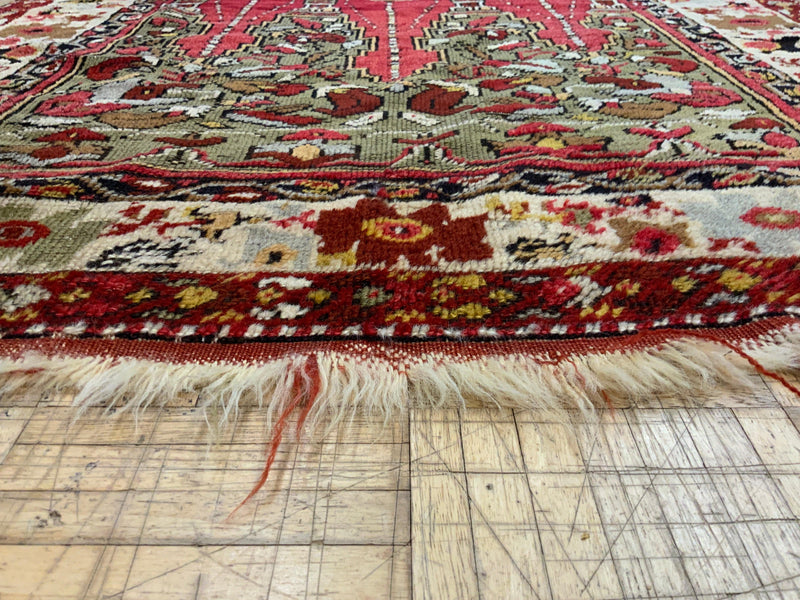 VINTAGE 4ft. x 6ft. TRANSITIONAL  PRAYER RUG - David Tiftickjian & Sons