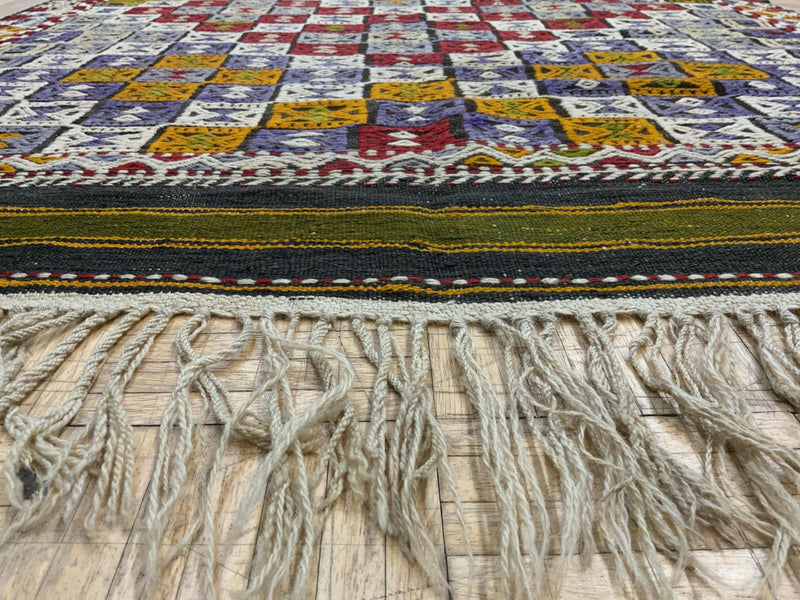 VINTAGE 4ft. x 6ft. TRANSITIONAL SOUMAK - David Tiftickjian & Sons