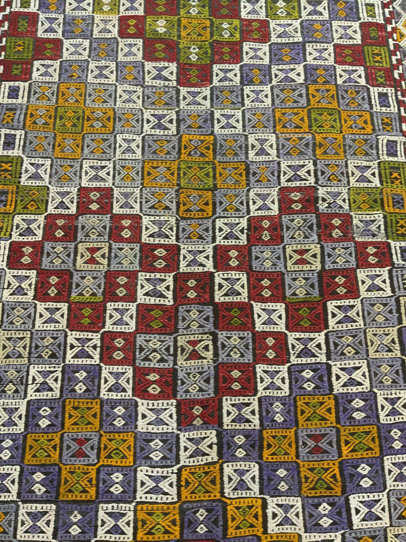 VINTAGE 4ft. x 6ft. TRANSITIONAL SOUMAK - David Tiftickjian & Sons