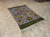 VINTAGE 4ft. x 6ft. TRANSITIONAL SOUMAK - David Tiftickjian & Sons