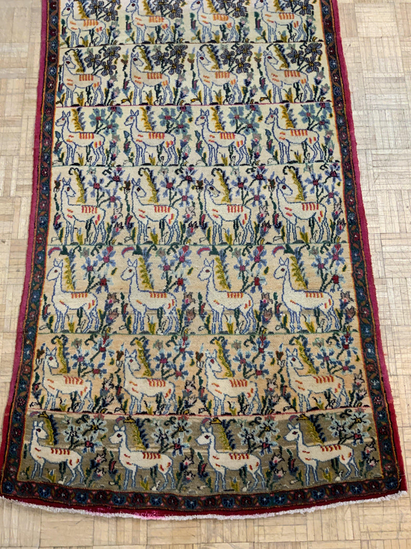 VINTAGE 4ft. x 8ft. PICTORAL HAMADAN - David Tiftickjian & Sons