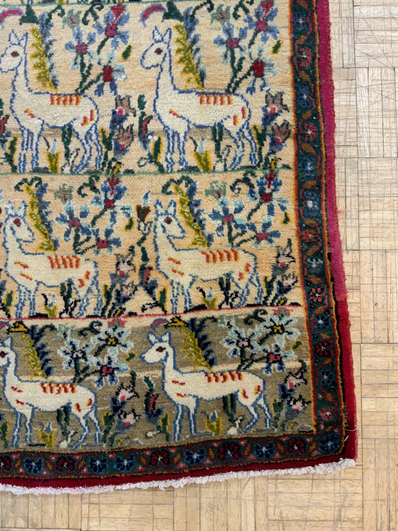 VINTAGE 4ft. x 8ft. PICTORAL HAMADAN - David Tiftickjian & Sons