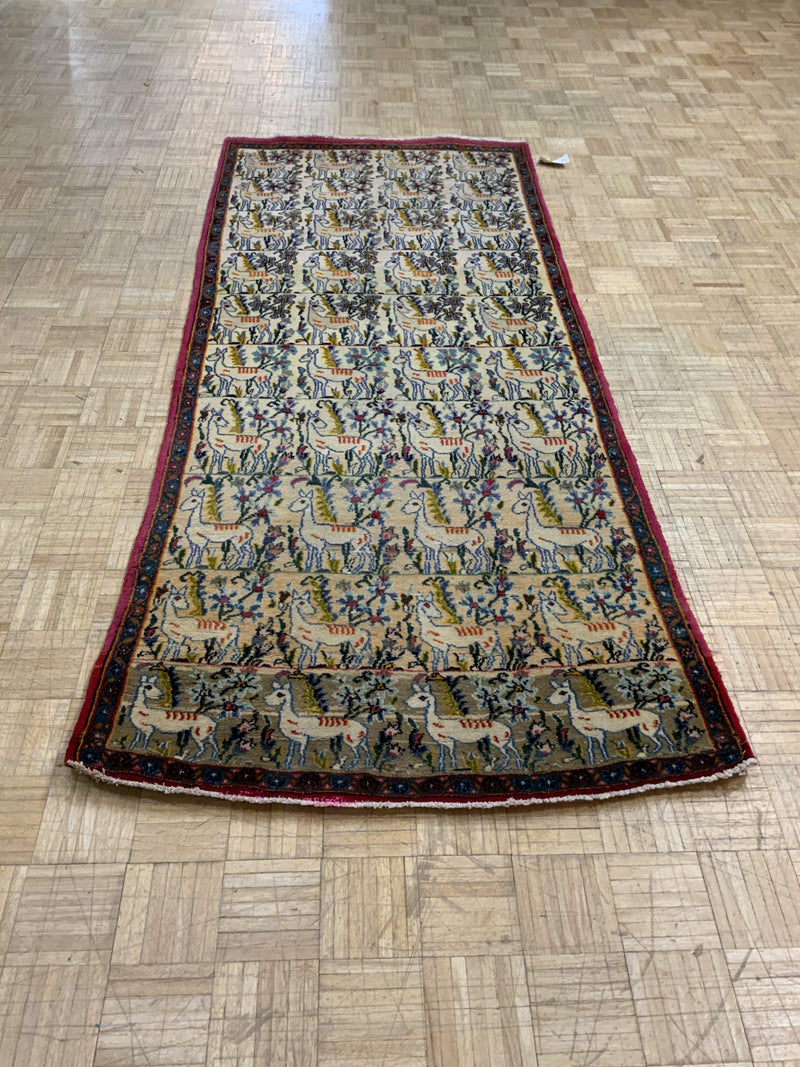 VINTAGE 4ft. x 8ft. PICTORAL HAMADAN - David Tiftickjian & Sons