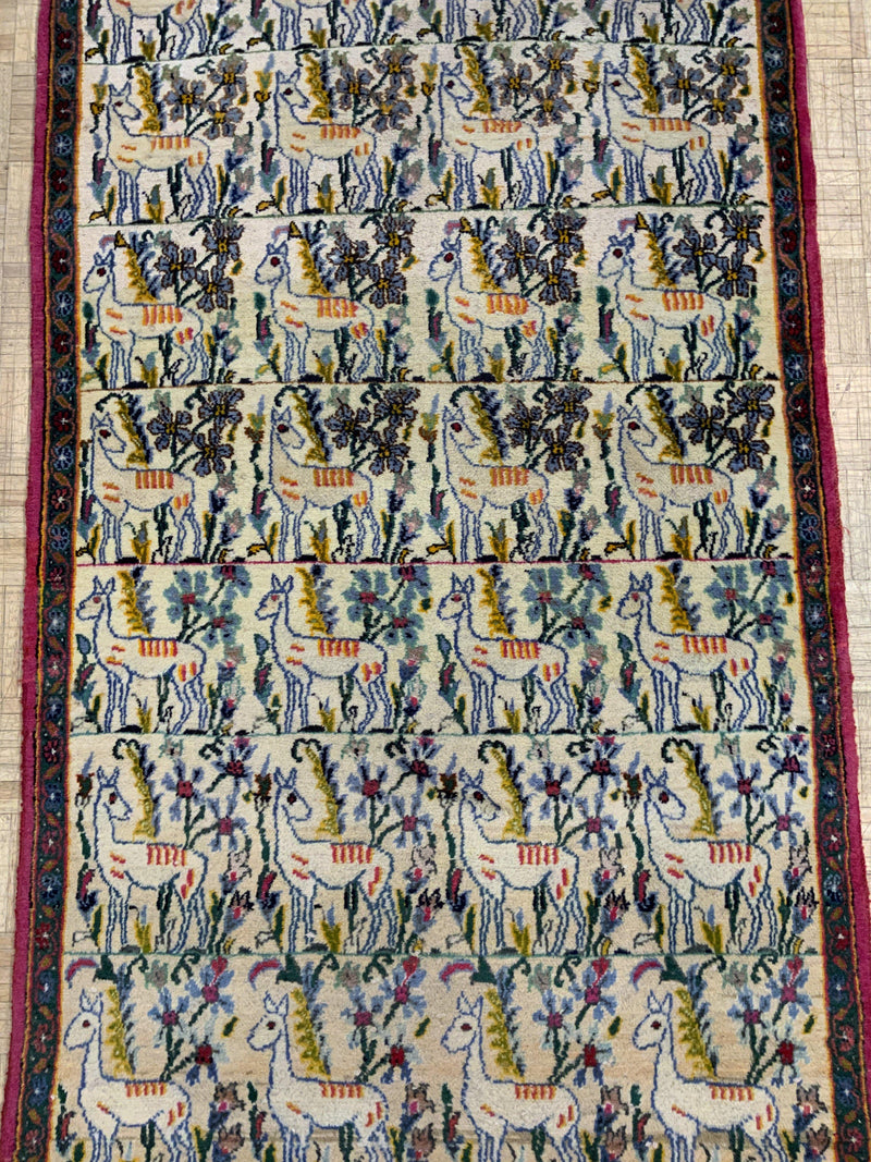 VINTAGE 4ft. x 8ft. PICTORAL HAMADAN - David Tiftickjian & Sons