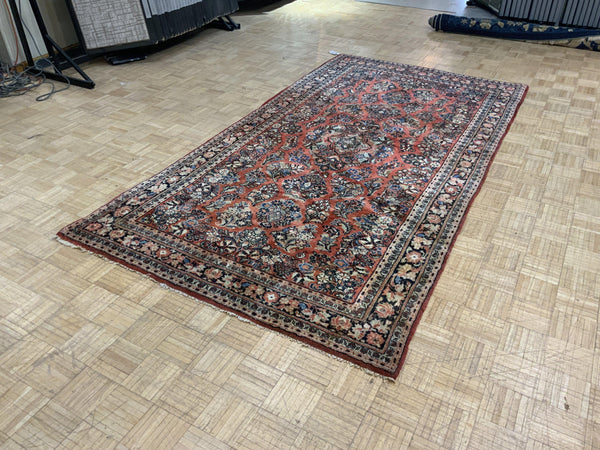 VINTAGE 5ft. x 10ft. TRADITIONAL SAROUK - David Tiftickjian & Sons