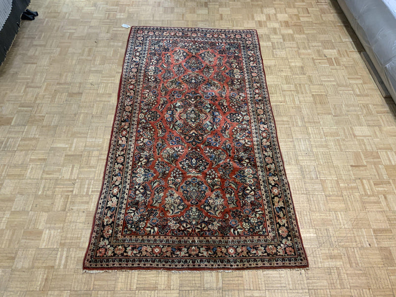 VINTAGE 5ft. x 10ft. TRADITIONAL SAROUK - David Tiftickjian & Sons