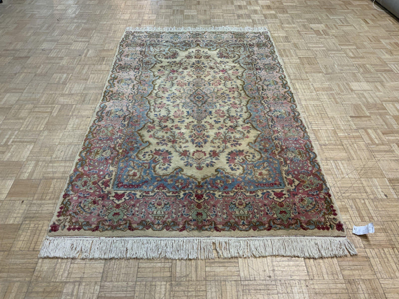 VINTAGE 5ft. x 8ft. FLORAL KERMAN - David Tiftickjian & Sons