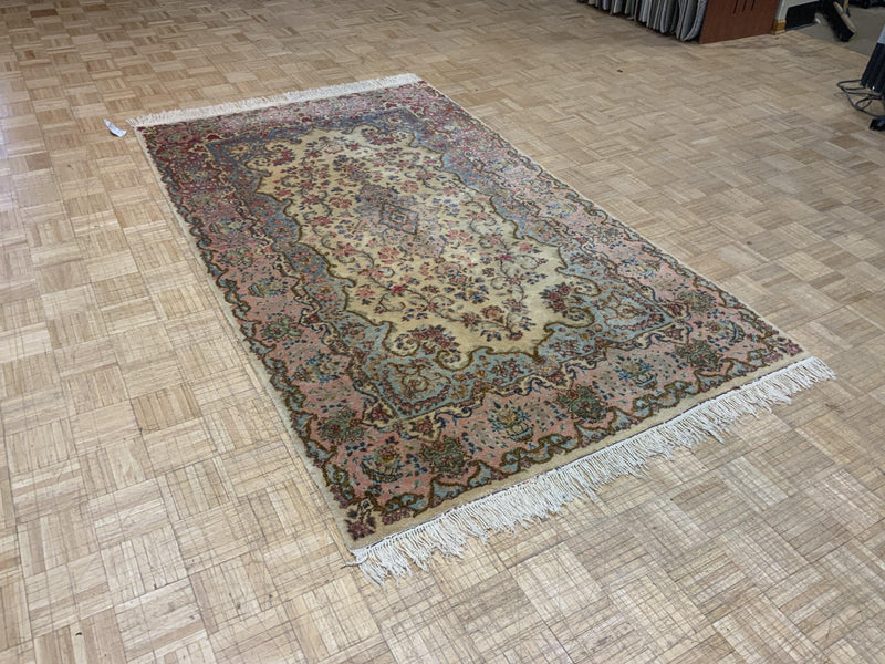 VINTAGE 5ft. x 8ft. FLORAL KERMAN - David Tiftickjian & Sons