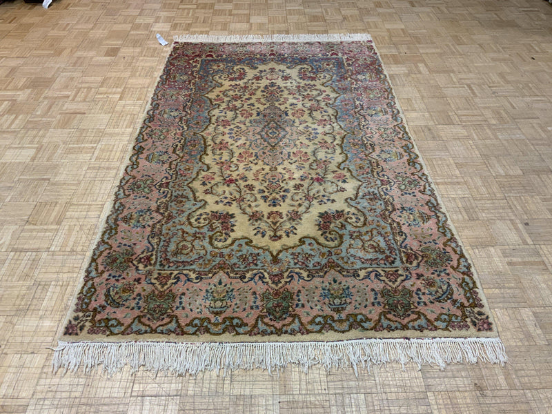 VINTAGE 5ft. x 8ft. FLORAL KERMAN - David Tiftickjian & Sons
