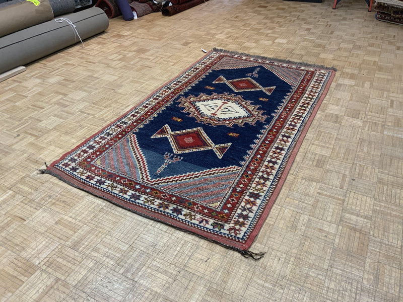 VINTAGE 5ft. x 8ft. GEOMETRIC SHIRVAN - David Tiftickjian & Sons