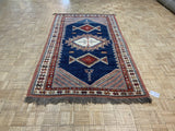 VINTAGE 5ft. x 8ft. GEOMETRIC SHIRVAN - David Tiftickjian & Sons