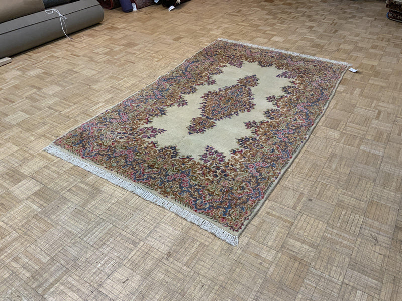 VINTAGE 5ft. x 8ft. TRADITIONAL KERMAN - David Tiftickjian & Sons