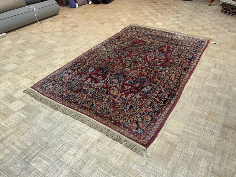 VINTAGE 5ft. x 8ft. TRADITIONAL SAROUK - David Tiftickjian & Sons