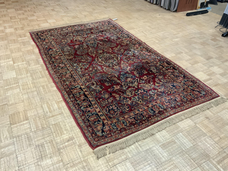 VINTAGE 5ft. x 8ft. TRADITIONAL SAROUK - David Tiftickjian & Sons