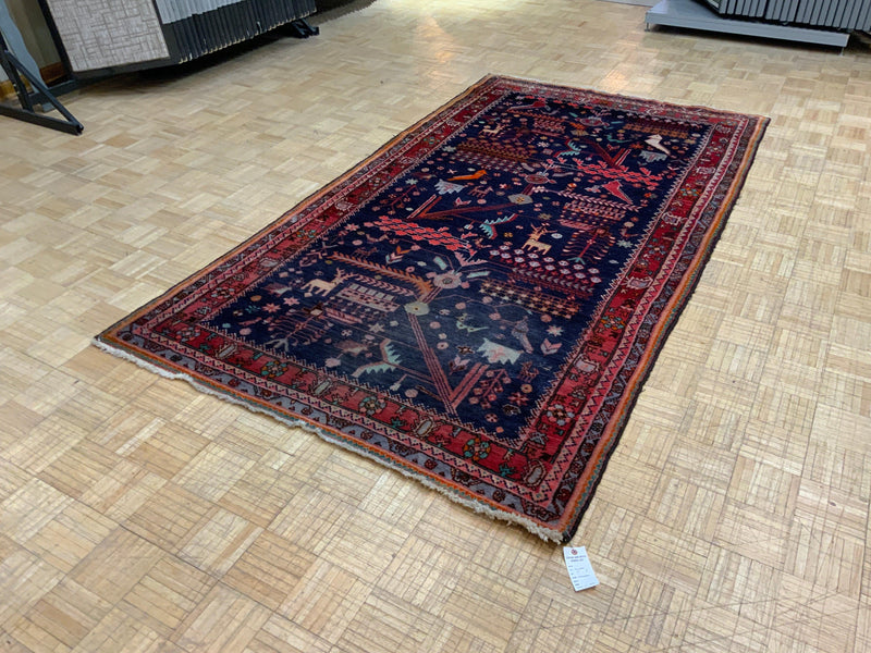 VINTAGE 5ft. x 9ft. TRANSITIONAL HAMADAN - David Tiftickjian & Sons