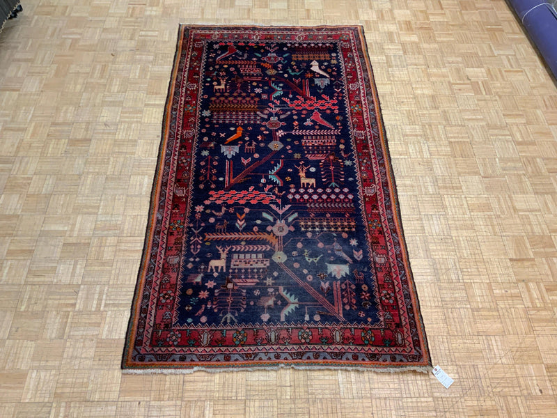 VINTAGE 5ft. x 9ft. TRANSITIONAL HAMADAN - David Tiftickjian & Sons
