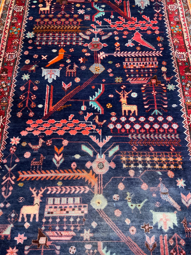 VINTAGE 5ft. x 9ft. TRANSITIONAL HAMADAN - David Tiftickjian & Sons