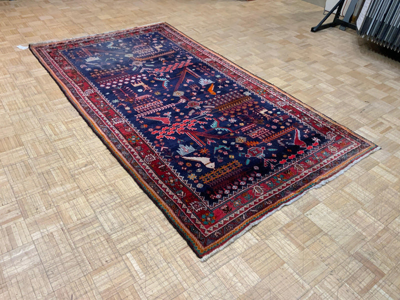 VINTAGE 5ft. x 9ft. TRANSITIONAL HAMADAN - David Tiftickjian & Sons